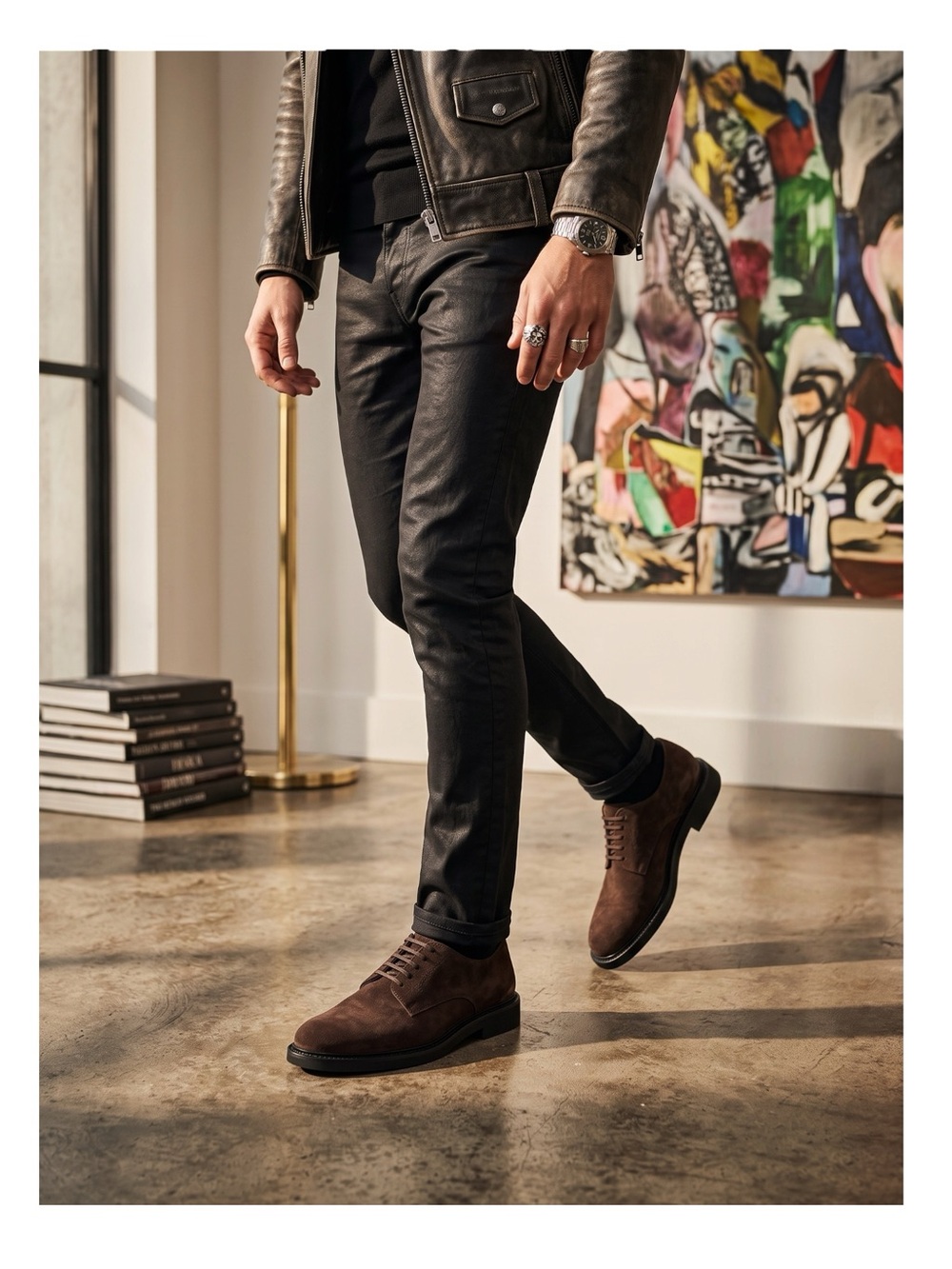 Cristian Lay  Lace Up Oxford Derby Dress Shoes  Dark Brown Suede  44 US 10 